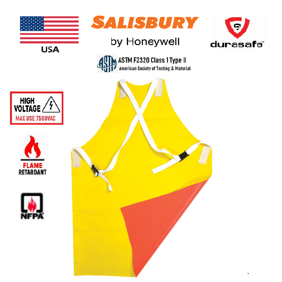 SALISBURY USA APR1 Insulating Apron Yellow/Orange 42" X 30