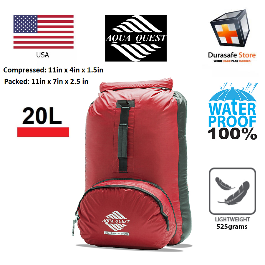 Ultra-Light Foldable 20 L Blue 100% Waterproof Backpack Aqua Quest Himal 