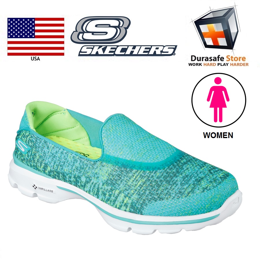 teal skechers go walk
