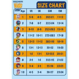 skechers boys size chart