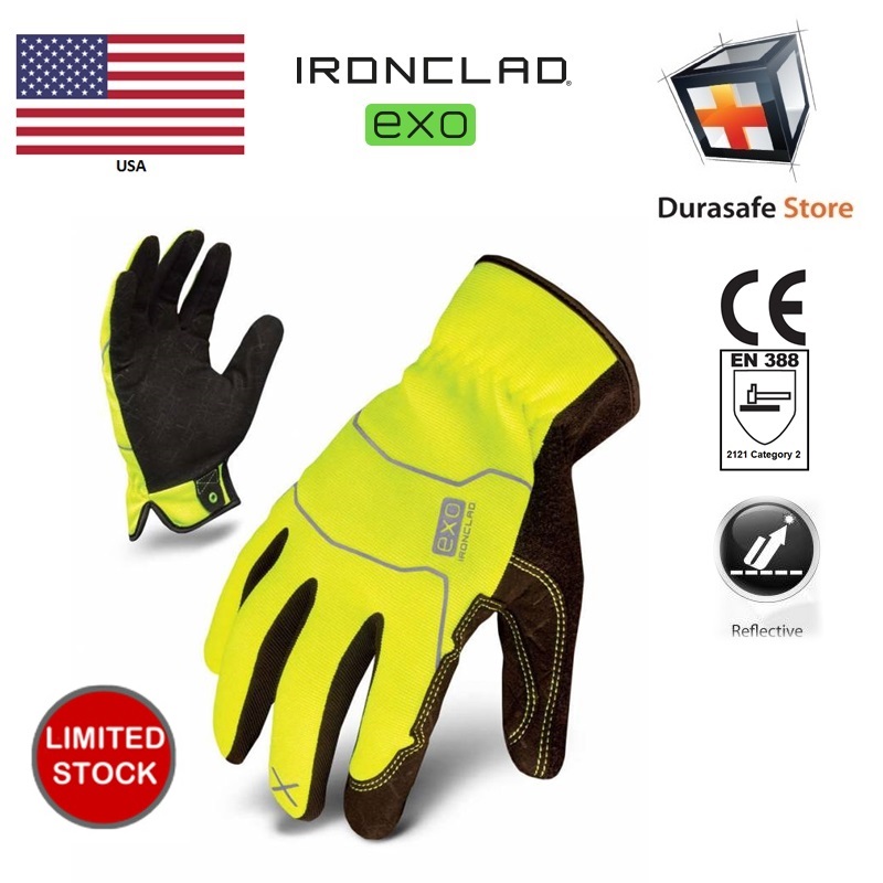 Ironclad High-Vis Utility Industrial Gloves EXO-HSO & EXO-HSY