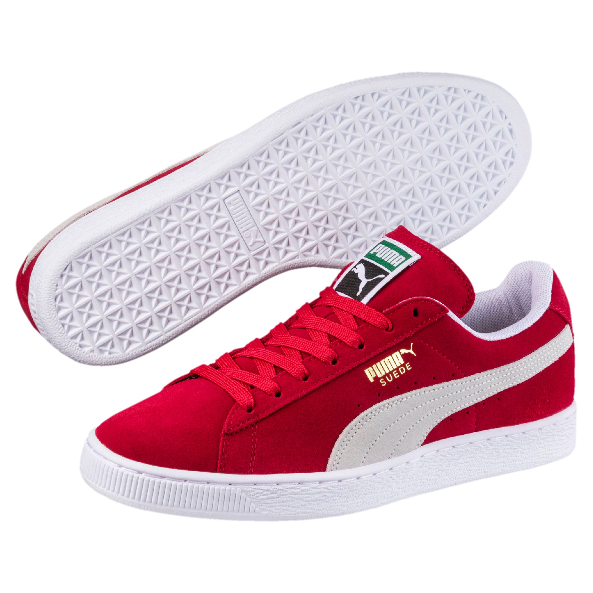 PUMA 35263405 Suede Classic+ Trainers Red Size 6-10 - Durasafe Shop