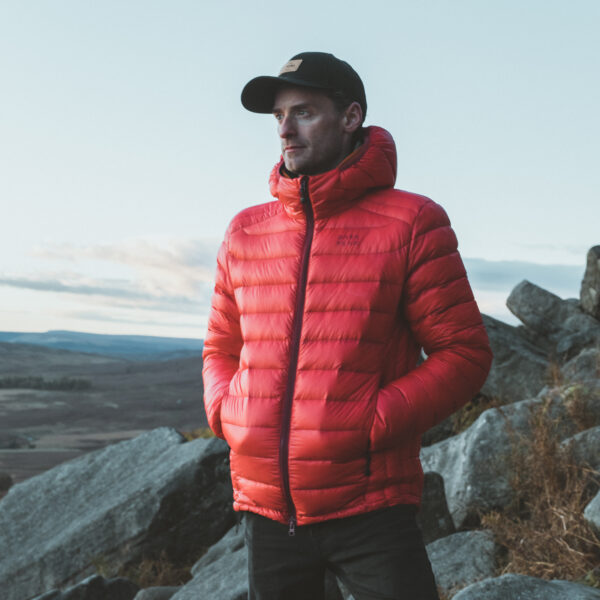 DARK PEAK Men Nessh Lightweight Down Jacket, Red - Durasafe Shop