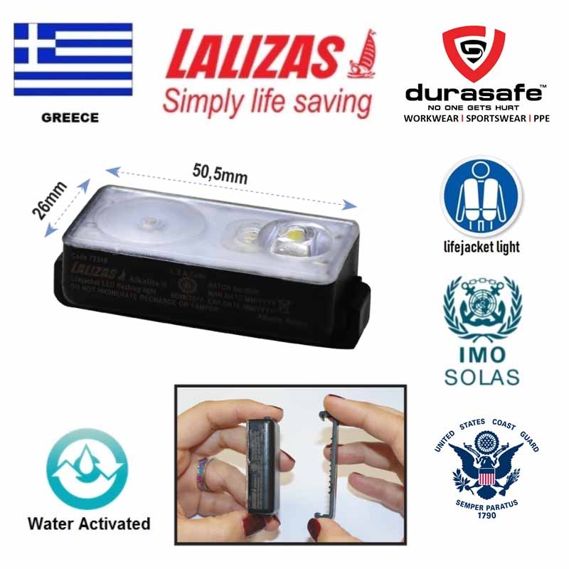 LALIZAS 72348 Lifejacket LED flashing light "Alkalite II" ONOFF water