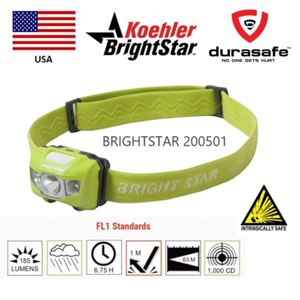 KOEHLER BRIGHT STAR 200501 Vison LED Headlamp, 185 Lumens, 3AA