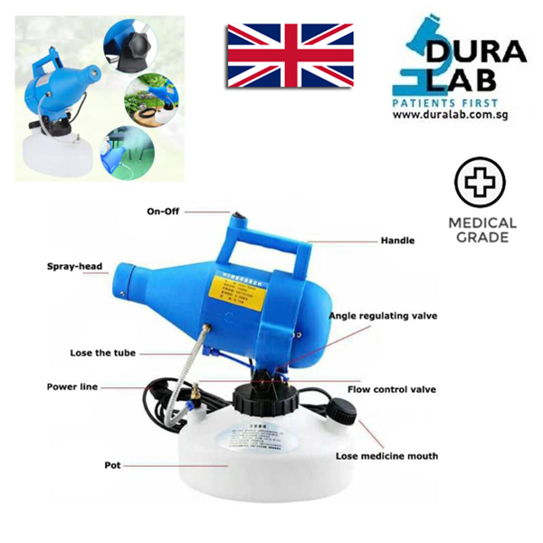 DURALAB MEDICAL GRADE DISINFECTANT SPRAY MIST MACHINE 4 LITRE UK