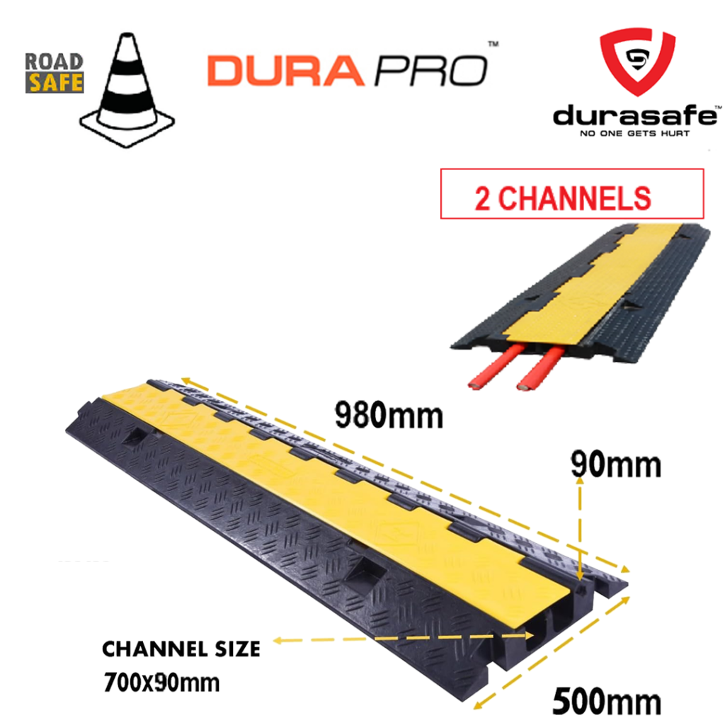 DURAPRO Roadsafe Traffic Cable Protector Rubber - 2 channels - Durasafe ...