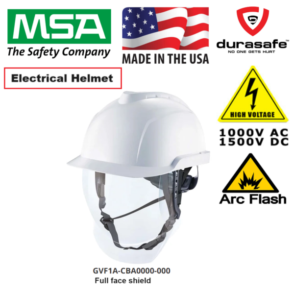 MSA Safety V-Gard 950 Class White Safety Helmet with Chin Strap